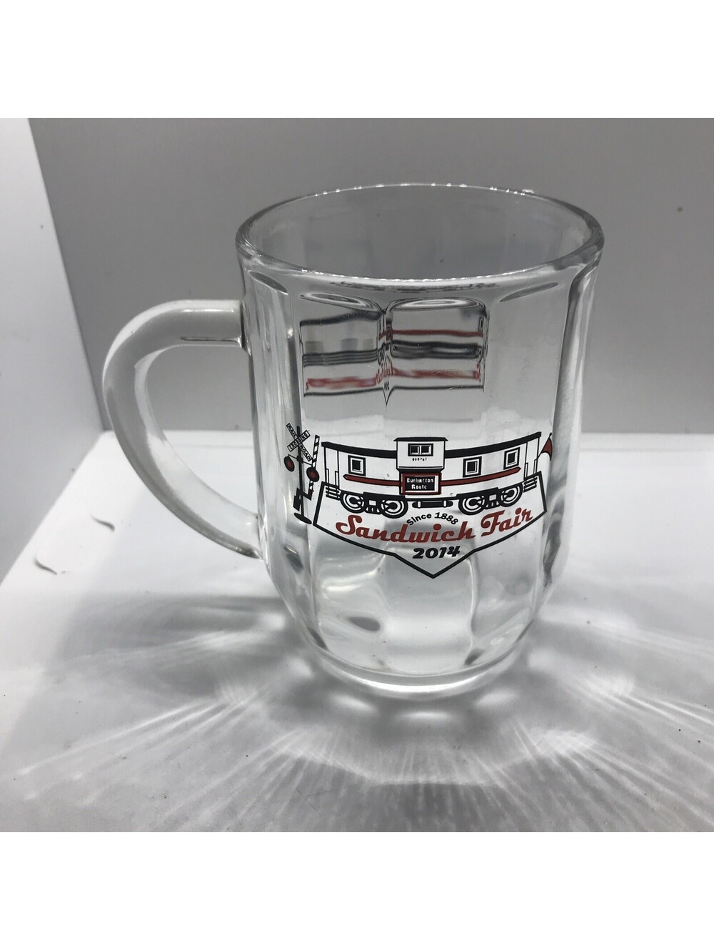 2014 Sandwich Illinois Fair Since 1888 NAME All Star Glass Coffee Cup Mug